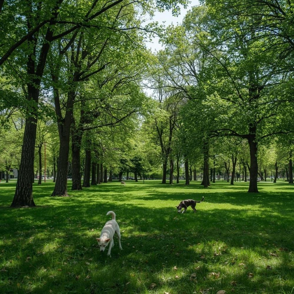Ankunft im Hundeauslaufgebiet